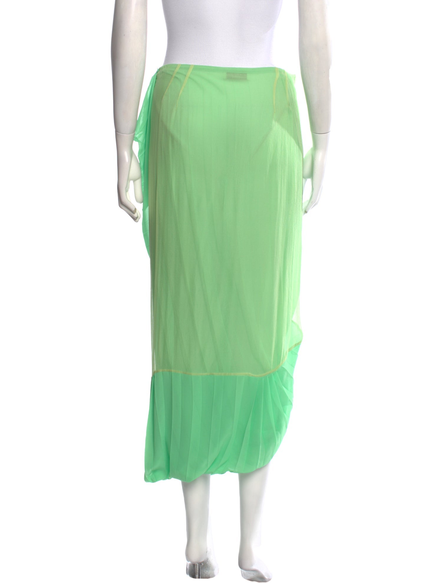 Dries Van Noten Ruffle Embellishment Midi Length Skirt